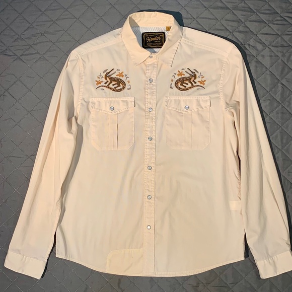 Howler Brothers GAUCHO SNAPSHIRT LAZY GATORS Men’s Small - Picture 2 of 11